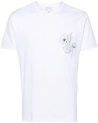 Sunspel - Floral-print Cotton T-shirt - Lyst
