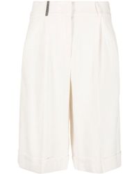 Peserico - Pressed Crease Shorts - Lyst