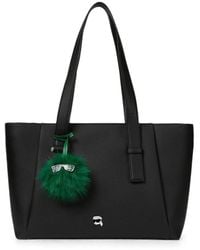 KARL LAGERFELD - Ikon Pebble Large Charm Tote Bag - Lyst