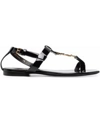 Saint Laurent - Shoes > sandals > flat sandals - Lyst