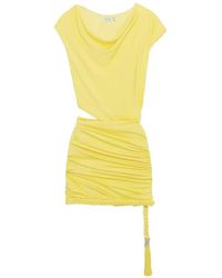 Jonathan Simkhai - Nyla Draped Braided-Hem Mini Dress - Lyst