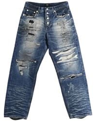 THUG CLUB - Distressed-Patchwork Jeans - Lyst
