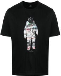 PS by Paul Smith - Astronaut-print Cotton T-shirt - Lyst