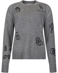 MC2 Saint Barth - Embroidered-Motif Crew-Neck Sweater - Lyst