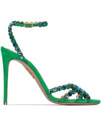 Aquazzura - Tequila 105 Suede Sandal - Lyst