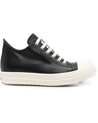 Rick Owens - Lace-Up Leather Sneakers - Lyst