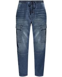 DIESEL - Vaqueros cargo D-Krooley - Lyst