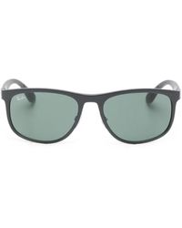 Ray-Ban - Logo-Plaque Rectangle-Frame Sunglasses - Lyst