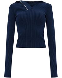 Y. Project - Geribbelde Top - Lyst