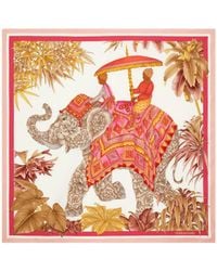 Ferragamo - Foulard En Soie À Imprimé India - Lyst