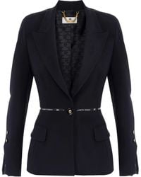 Elisabetta Franchi - Structured Belted Blazer - Lyst