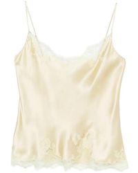 Carine Gilson - Lace-Detail Silk Camisole - Lyst