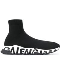 Balenciaga - 'Speed' Sneakers mit Logo - Lyst