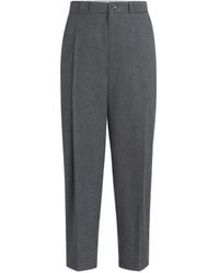 Brunello Cucinelli - Virgin-wool, Cotton And Silk Moulinè Trousers With Pleat - Lyst