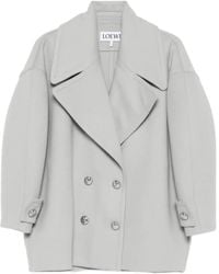 Loewe - Double-Breasted Coat - Lyst