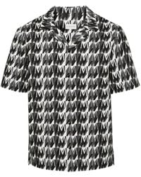 Moncler - Katoenen Overhemd Met Monogramprint - Lyst