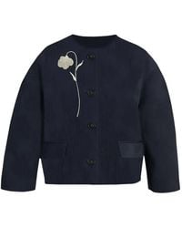 Erdem - Flower Jacquard Cropped Jacket - Lyst
