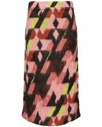 Maison Kitsuné - Graphic Print A-Line Skirt - Lyst