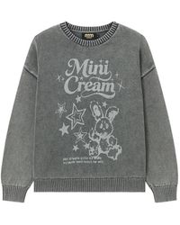 Mini Cream - Graphic-Print Intarsia-Knit Sweater - Lyst