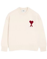 Ami Paris - Pullover Ami De Cour Aus Schurwolle - Lyst