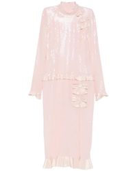Alessandra Rich - Sequin-Embellished Bow-Detail Midi Dress - Lyst