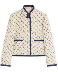 Valentino Garavani - Padded Caban With Cherryfic-Print Jacquard - Lyst