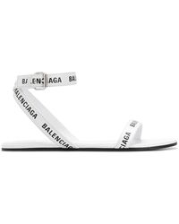 Balenciaga - Sandalen Mit Logo-Riemen - Lyst
