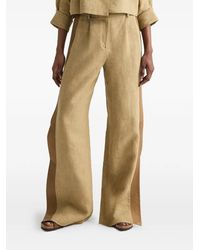 Twp - Side-Stripe Wide-Leg Trousers - Lyst