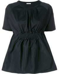Moncler Ruched T-shirt - Black