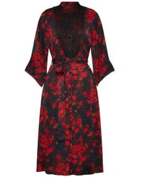 Maison Margiela - Floral-Print Belted Midi Dress - Lyst
