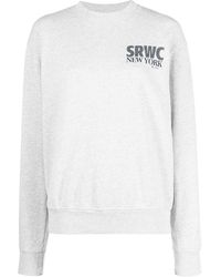 Sporty & Rich - Slogan-print Cotton-blend Sweatshirt - Lyst