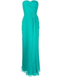Alberta Ferretti - Gathered Strapless Gown - Lyst