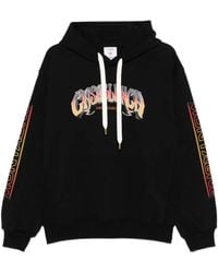 CASABLANCA - Hoodies & Sweatvesten ,Zwart ,Zwarte Grafische Print Hoodie - Lyst