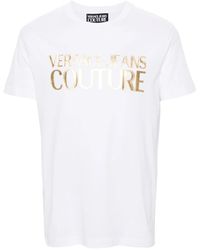 Versace Jeans Couture - Printed Logo Cotton Tee - Lyst
