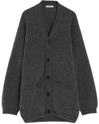 Lemaire - Gerippter Cardigan Mit Aufgesetzten Taschen - Lyst