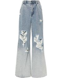 Self-Portrait - Rhinestone-Embellished Jeans - Lyst