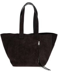 AllSaints - Alba Zip Leather Tote Bag - Lyst