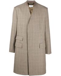 Maison Margiela - Herringbone-Pattern Collarless Coat - Lyst