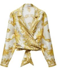 Versace - Printed Silk-Twill Shirt - Lyst