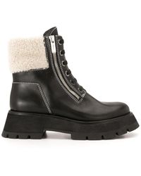 3.1 Phillip Lim - Kate Shearling-trimmed Ankle Boots - Lyst