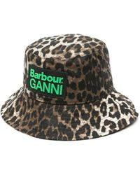 Barbour - X Ganni Leopard-print Bucket Hat - Lyst