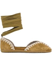 Mou - Suede Ballet Flats - Lyst