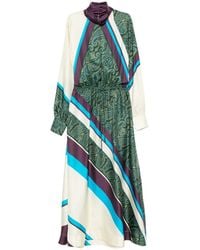 ALÉMAIS - Joni Paisley-Print Striped Midi Dress - Lyst