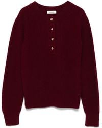 Sandro - Gerippter Pullover Mit Knöpfen - Lyst
