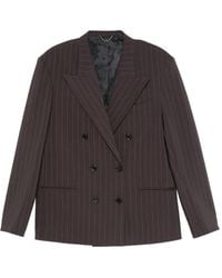 Magda Butrym - Striped Double-Breasted Blazer - Lyst