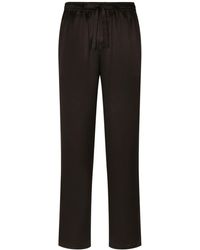 Dolce & Gabbana - Drawstring-waist Silk Pajama Trousers - Lyst