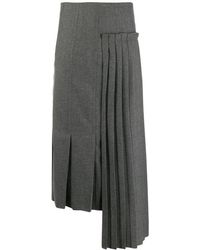 Marni Jupe à design asymétrique - Gris
