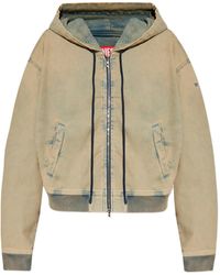 DIESEL - De-Giri-Crop Jogg Hoodie Met Rits - Lyst