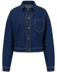 SOEUR & FRÈRES - Le Veste Courte Cropped Structured Denim Jacket - Lyst