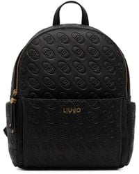 Liu Jo - Debossed-Logo Backpack - Lyst
